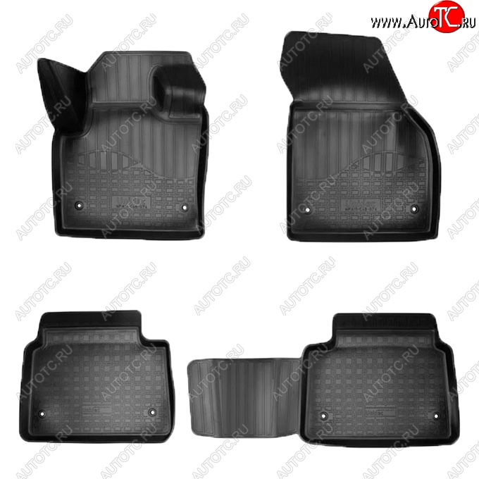 3 299 р. Коврики салонные Noplast (3D) Land Rover Discovery Sport L550 рестайлинг (2019-2025) (Черные)  с доставкой в г. Пермь
