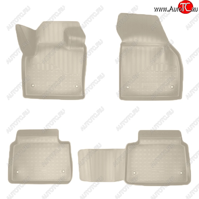 3 699 р. Коврики салонные Noplast (3D)  Land Rover Discovery Sport  L550 (2019-2025) рестайлинг (Бежевые)  с доставкой в г. Пермь