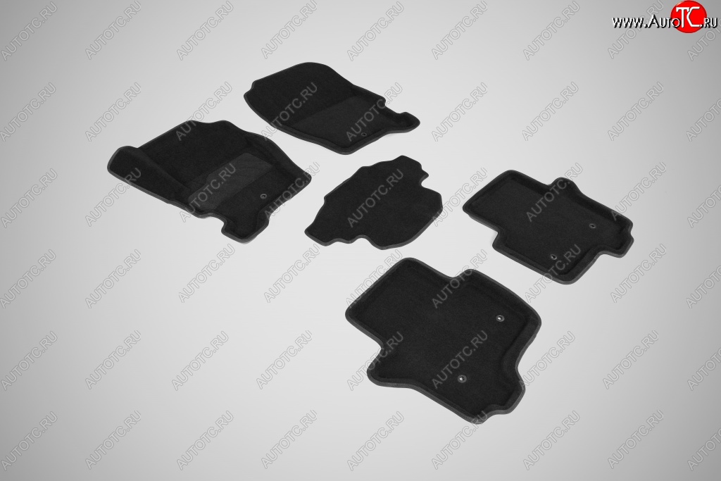 5 899 р. Износостойкие коврики в салон SeiNtex Premium 3D 4 шт. (ворсовые, черные) Land Rover Discovery 3 L319 (2004-2009)  с доставкой в г. Пермь