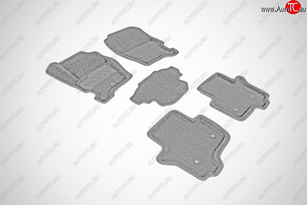 7 999 р. Износостойкие коврики в салон SeiNtex Premium 3D 4 шт. (ворсовые, серые)  Land Rover Discovery  3 L319 (2004-2009)  с доставкой в г. Пермь
