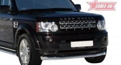 17 099 р. Защита переднего бампера одинарная Souz-96 (d76)  Land Rover Discovery  4 L319 (2009-2016)  с доставкой в г. Пермь. Увеличить фотографию 2