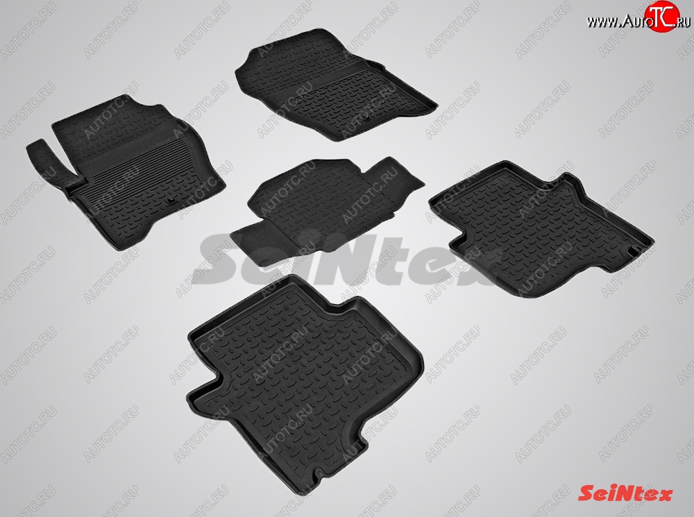 3 199 р. Износостойкие коврики в салон с высоким бортом SeiNtex Premium 4 шт. (резина) Land Rover Discovery 4 L319 (2009-2016)  с доставкой в г. Пермь