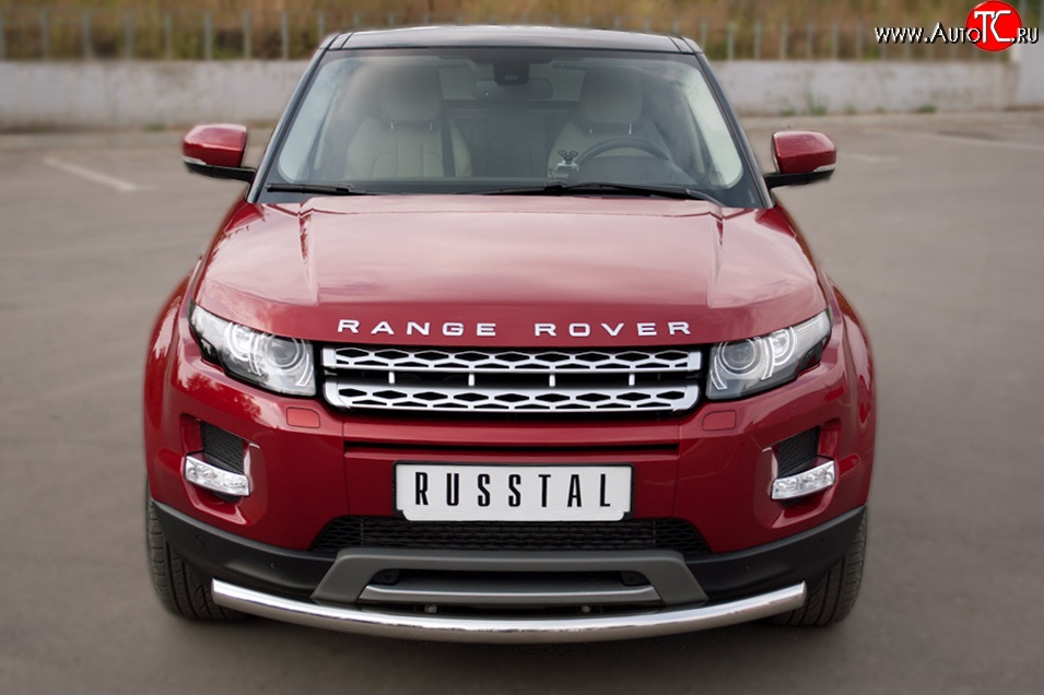 15 349 р. Одинарная защита переднего бампера диаметром 63 мм (Prestige u Pure) SLITKOFF  Land Rover Range Rover Evoque  1 L538 (2011-2015) дорестайлинг 3 дв., дорестайлинг 5 дв.  с доставкой в г. Пермь