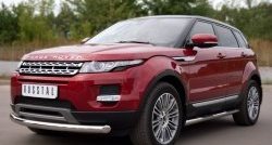15 999 р. Одинарная защита переднего бампера диаметром 76 мм (Prestige u Pure) SLITKOFF Land Rover Range Rover Evoque 1 L538 дорестайлинг 5 дв. (2011-2015)  с доставкой в г. Пермь. Увеличить фотографию 4