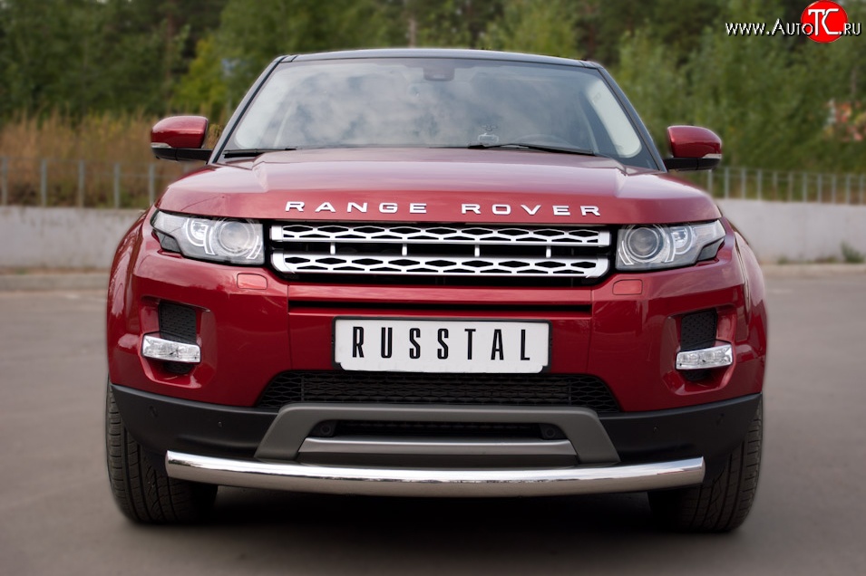 15 999 р. Одинарная защита переднего бампера диаметром 76 мм (Prestige u Pure) SLITKOFF Land Rover Range Rover Evoque 1 L538 дорестайлинг 5 дв. (2011-2015)  с доставкой в г. Пермь