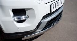 12 999 р. Защита переднего бампера (Ø75х42 мм, нержавейка, Dynamic) Russtal Land Rover Range Rover Evoque 1 L538 дорестайлинг 5 дв. (2011-2015)  с доставкой в г. Пермь. Увеличить фотографию 2