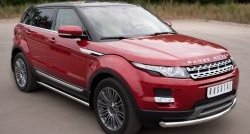 70 999 р. Защита порогов из круглой трубы диаметром 63 мм (Prestige u Pure) Russtal Land Rover Range Rover Evoque 1 L538 дорестайлинг 5 дв. (2011-2015) (Защита порогов с со скосами на торцах (вариант 1))  с доставкой в г. Пермь. Увеличить фотографию 12