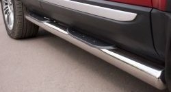 83 999 р. Защита порогов с пластиковыми вставками для ног из круглой трубы диаметром 76 мм (Prestige u Pure) Russtal Land Rover Range Rover Evoque 1 L538 дорестайлинг 5 дв. (2011-2015) (Защита порогов с со скосами на торцах (вариант 1))  с доставкой в г. Пермь. Увеличить фотографию 11