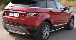 17 949 р. Защита заднего бампера (2 трубы Ø63 и 42 мм, нержавейка, Prestige u Pure) SLITKOFF  Land Rover Range Rover Evoque  1 L538 (2011-2015) дорестайлинг 3 дв., дорестайлинг 5 дв.  с доставкой в г. Пермь. Увеличить фотографию 4