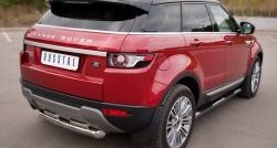17 599 р. Защита заднего бампера (2 трубы Ø76 и 42 мм, нержавейка) SLITKOFF Land Rover Range Rover Evoque 1 L538 дорестайлинг 5 дв. (2011-2015)  с доставкой в г. Пермь. Увеличить фотографию 4