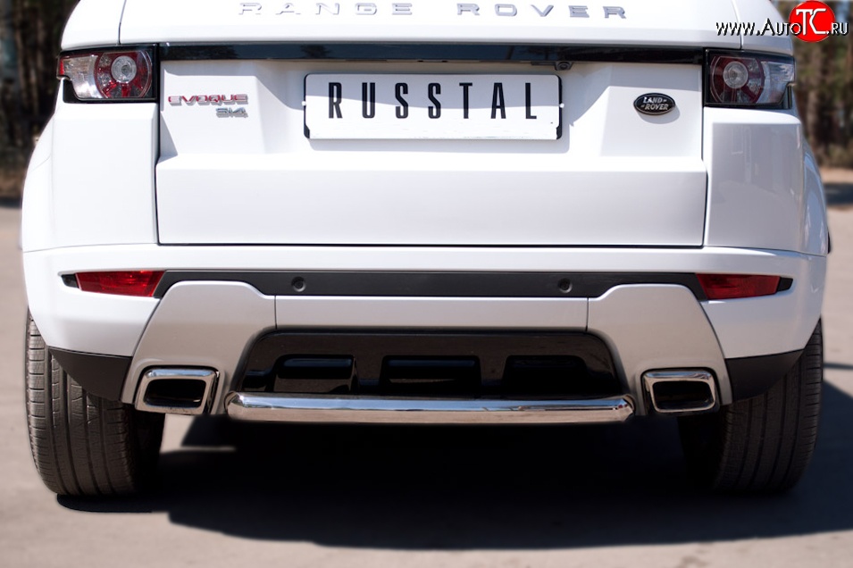 16 649 р. Одинарная защита заднего бампера из трубы диаметром 63 мм (Dynamic) SLITKOFF Land Rover Range Rover Evoque 1 L538 дорестайлинг 5 дв. (2011-2015)  с доставкой в г. Пермь