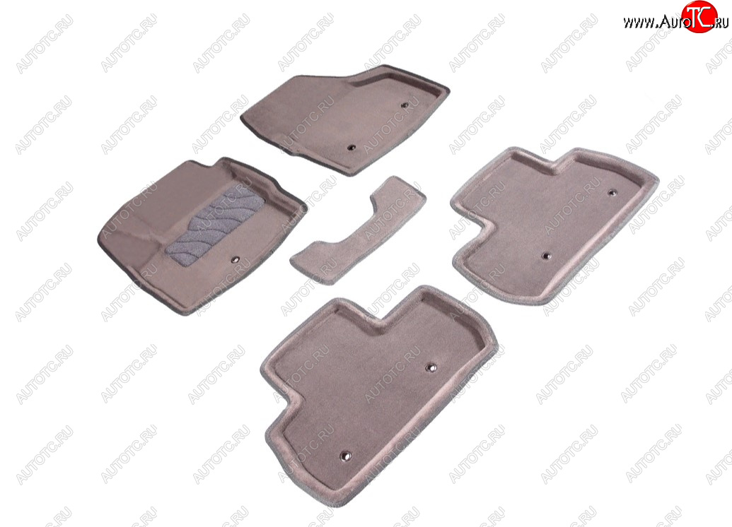7 259 р. Коврики в салон SEINTEX 3D ВОРС (комплект)  Land Rover Freelander  L359 (2006-2012) дорестайлинг, 1-ый рестайлинг (Цвет: серый)  с доставкой в г. Пермь