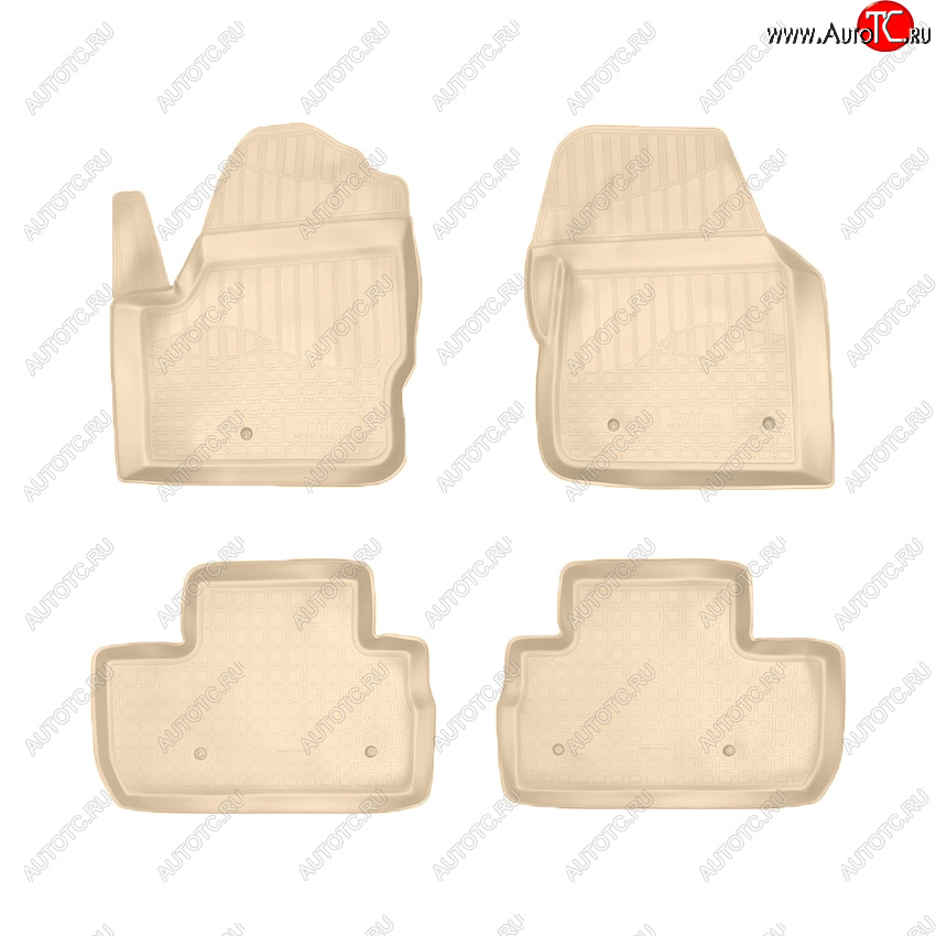 3 699 р. Коврики салона Norplast Unidec  Land Rover Freelander  L359 (2006-2012) дорестайлинг, 1-ый рестайлинг (Цвет: бежевый)  с доставкой в г. Пермь