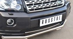 18 999 р. Защита переднего бампера (Ø63 мм с углами, нержавейка) SLITKOFF Land Rover Freelander L359 дорестайлинг (2006-2010)  с доставкой в г. Пермь. Увеличить фотографию 2