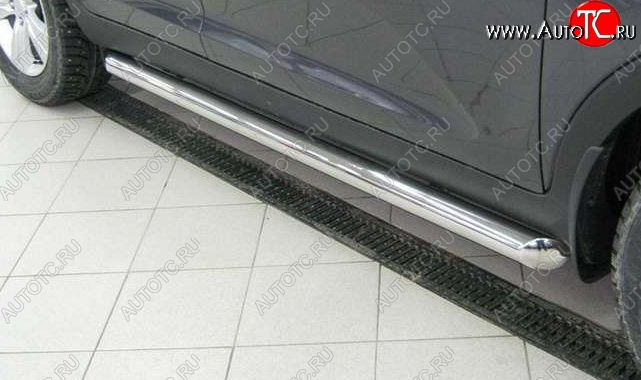 23 799 р. Защита порогов из круглой трубы диаметром 76 мм SLITKOFF  Land Rover Freelander  L359 (2006-2010) дорестайлинг  с доставкой в г. Пермь
