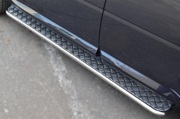 22 999 р. Широкая защита порогов с трубой диаметром 42 мм SLITKOFF v2 Land Rover Freelander L359 дорестайлинг (2006-2010)  с доставкой в г. Пермь. Увеличить фотографию 2