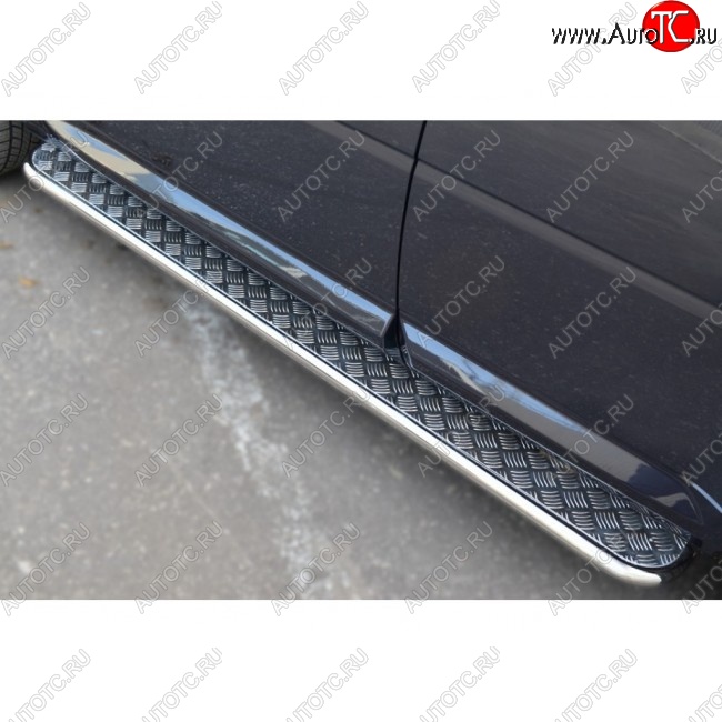 35 549 р. Широкая защита порогов с трубой диаметром 42 мм SLITKOFF v3  Land Rover Freelander  L359 (2006-2010) дорестайлинг  с доставкой в г. Пермь