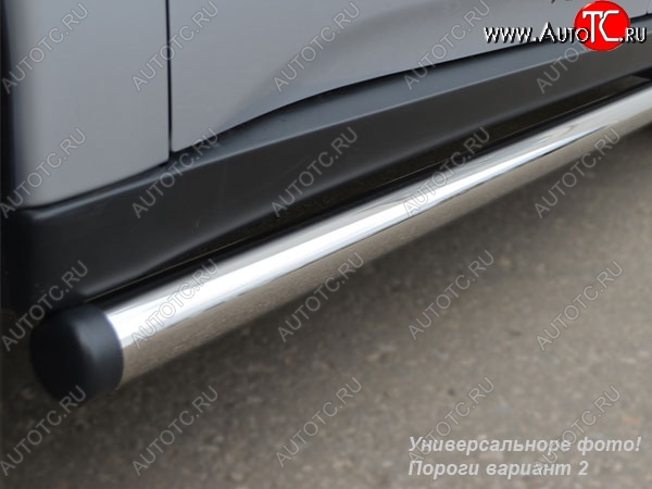 21 649 р. Защита порогов из круглой трубы диаметром 76 мм SLITKOFF v2 Land Rover Freelander L359 дорестайлинг (2006-2010)  с доставкой в г. Пермь
