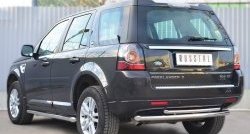 70 999 р. Защита порогов из круглой трубы диаметром 63 мм (рестайлинг) Russtal Land Rover Freelander L359 дорестайлинг (2006-2010) (Защита порогов со скосами на торцах (вариант 1))  с доставкой в г. Пермь. Увеличить фотографию 3