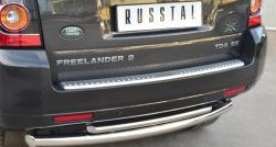 17 999 р. Защита заднего бампера (Ø63 и 42 мм, нержавейка) SLITKOFF  Land Rover Freelander  L359 (2006-2010) дорестайлинг  с доставкой в г. Пермь. Увеличить фотографию 2