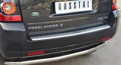 16 749 р. Защита заднего бампера (Ø63 мм волна, нержавейка) SLITKOFF  Land Rover Freelander  L359 (2010-2012) 1-ый рестайлинг  с доставкой в г. Пермь. Увеличить фотографию 2