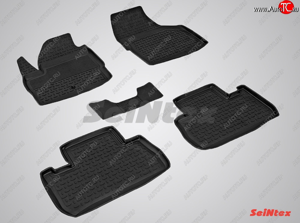 3 199 р. Износостойкие коврики в салон с высоким бортом SeiNtex Premium 4 шт. (резина)  Land Rover Freelander  L359 (2006-2010) дорестайлинг  с доставкой в г. Пермь
