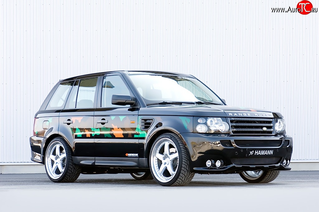 5 199 р. Пороги накладки HAMANN CONQUEROR I Land Rover Range Rover Sport 1 L320 дорестайлинг (2005-2009) (Неокрашенные)  с доставкой в г. Пермь