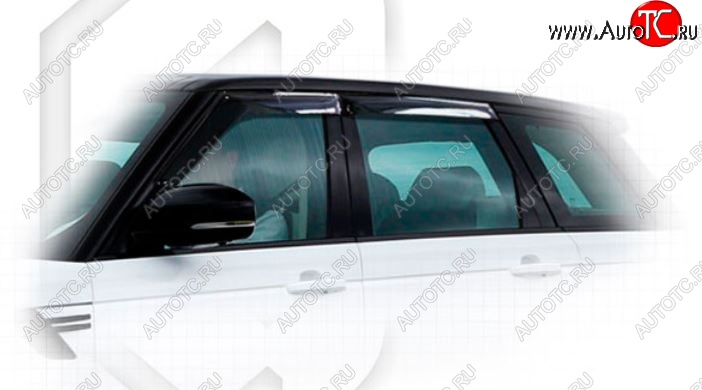 2 099 р. Дефлектора окон CA-Plastiс Land Rover Range Rover Sport 2 L494 дорестайлинг (2013-2017) (Classic полупрозрачный)  с доставкой в г. Пермь