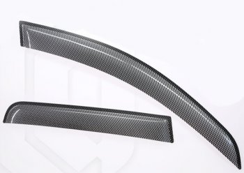 Дефлектор капота CA-Plastiс Land Rover Range Rover Velar  1 L560 (2017-2025) (Шелкография карбон-серебро)
