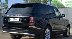 8 599 р. Одинарная защита заднего бампера из трубы диаметром 63 мм (Voque) SLITKOFF  Land Rover Range Rover  4 L405 (2012-2017) дорестайлинг  с доставкой в г. Пермь. Увеличить фотографию 4