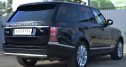 16 749 р. Одинарная защита заднего бампера из трубы диаметром 76 мм (Voque) SLITKOFF  Land Rover Range Rover  4 L405 (2012-2017) дорестайлинг  с доставкой в г. Пермь. Увеличить фотографию 3