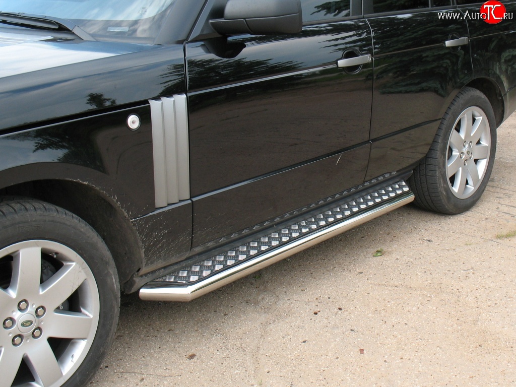 33 649 р. Широкая защита порогов Russtal Land Rover Range Rover 3 L322 дорестайлинг (2002-2006)  с доставкой в г. Пермь