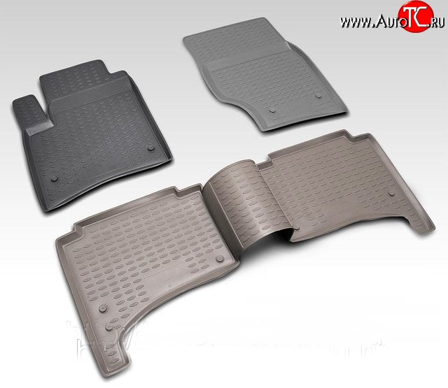 11 499 р. Комплект ковриков в салон Element 4 шт. (полиуретан, бежевые) Land Rover Range Rover 3 L322 дорестайлинг (2002-2006)  с доставкой в г. Пермь
