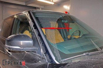 1 549 р. Водостоки (дефлектора) лобового стекла Стрелка 11 Land Rover Range Rover 5 L460 (2021-2025)  с доставкой в г. Пермь. Увеличить фотографию 3