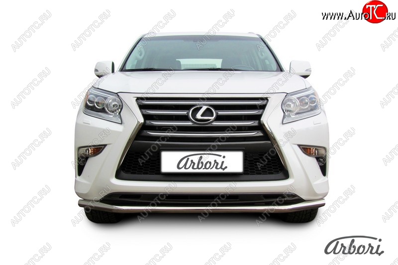 19 079 р. Защита переднего бампера Arbori (нержавейка, 1 труба d57 mm). Lexus GX460 J150 1-ый рестайлинг (2013-2019)  с доставкой в г. Пермь