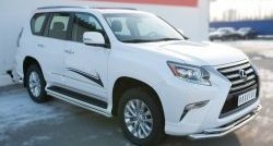 19 349 р. Защита переднего бампера (2 трубыØ63 и 42 мм, нержавейка) SLITKOFF  Lexus GX460  J150 (2013-2022) 1-ый рестайлинг, 2-ой рестайлинг  с доставкой в г. Пермь. Увеличить фотографию 4