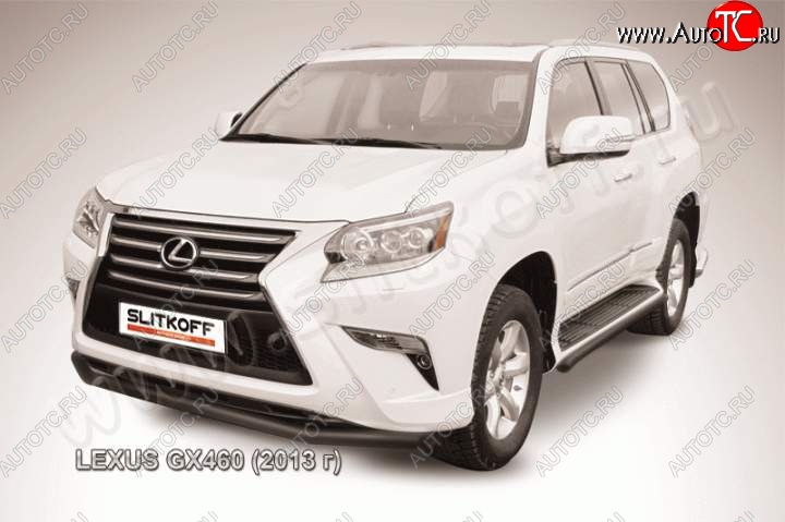 13 699 р. Защита переднего бампера из трубы d57 Slitkoff  Lexus GX460  J150 (2013-2022) 1-ый рестайлинг, 2-ой рестайлинг (Цвет: серебристый)  с доставкой в г. Пермь