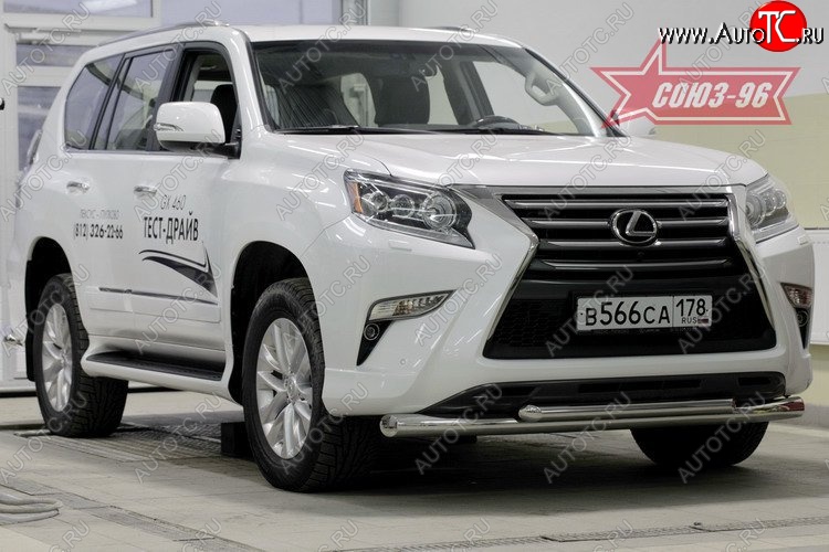 34 424 р. Защита переднего бампера двойная Souz-96 (d76/60)  Lexus GX460  J150 (2013-2022) 1-ый рестайлинг, 2-ой рестайлинг  с доставкой в г. Пермь