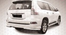 Защита заднего бампера из двух боковых уголков диаметром 76 мм Slitkoff Lexus GX460  J150 (2013-2022) 1-ый рестайлинг, 2-ой рестайлинг