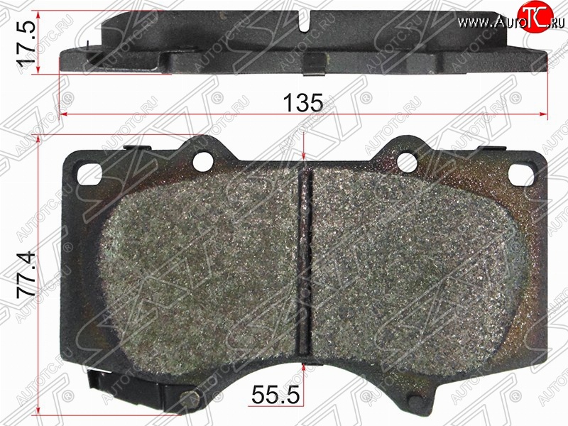 1 539 р. Комплект тормозных колодок SAT (с керам. наполн.) Lexus GX460 J150 дорестайлинг (2009-2013)  с доставкой в г. Пермь