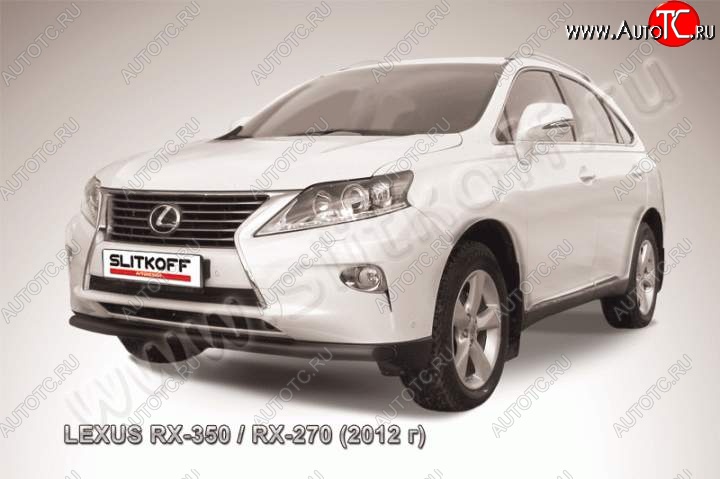 13 199 р. Защита переднего бампера из трубы d57 Slitkoff Lexus RX 270 AL20 дорестайлинг (2015-2019) (Цвет: серебристый)  с доставкой в г. Пермь