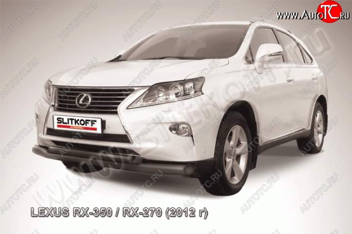 18 699 р. Защита переднего бампера из труб d76+57 Slitkoff  Lexus RX  270 - RX350  AL10 (Цвет: серебристый)  с доставкой в г. Пермь