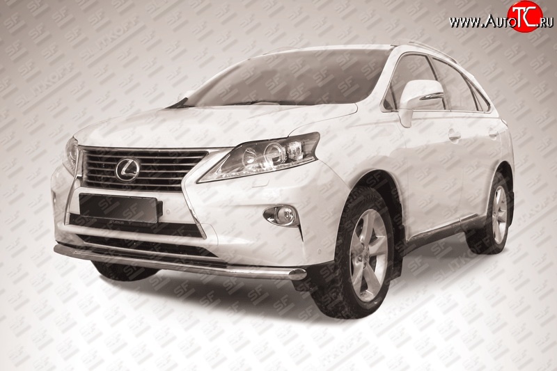 16 999 р. Одинарная защита переднего бампера из трубы диаметром 57 мм Slitkoff Lexus RX350 AL10 рестайлинг (2012-2015) (Нержавейка, Полированная)  с доставкой в г. Пермь