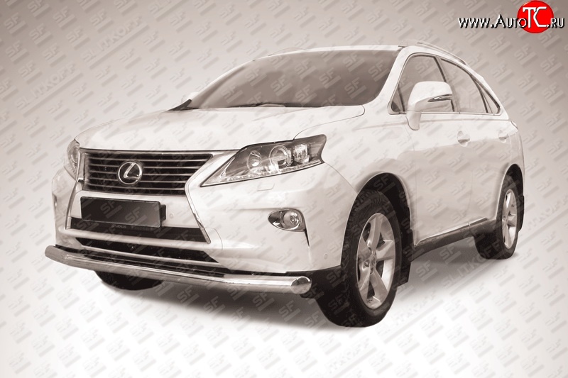 19 299 р. Одинарная защита переднего бампера диаметром 76 мм Slitkoff Lexus RX 270 AL20 дорестайлинг (2015-2019) (Нержавейка, Полированная)  с доставкой в г. Пермь