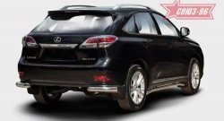 Защита заднего бампера из боковых уголков (d76) Souz-96 Lexus RX  270 (2015-2019) AL20 дорестайлинг