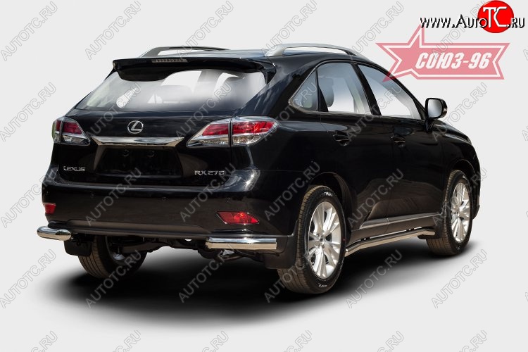 1 249 р. Защита заднего бампера из боковых уголков (d76) Souz-96  Lexus RX  270 (2015-2019) AL20 дорестайлинг  с доставкой в г. Пермь