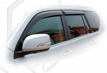 2 299 р. Дефлектора окон CA-Plastiс Lexus GX460 J150 дорестайлинг (2009-2013) (серия Classic полупрозрачный, Без хром.молдинга, Крепление только на скотч)  с доставкой в г. Пермь. Увеличить фотографию 2