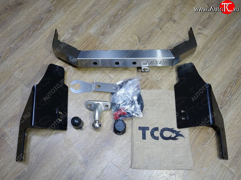 18 299 р. Фаркоп (тягово-сцепное устройство) TCC  Lexus GX460  J150 (2009-2022) дорестайлинг, 1-ый рестайлинг, 2-ой рестайлинг (оцинкованный, шар F, надпись Lexus)  с доставкой в г. Пермь