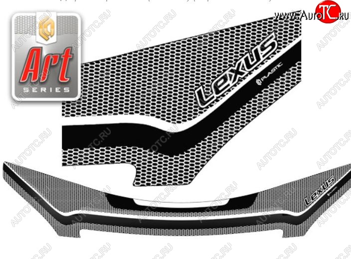2 599 р. Дефлектор капота CA-Plastiс  Lexus GX470  J120 (2002-2007) дорестайлинг (Серия Art белая)  с доставкой в г. Пермь