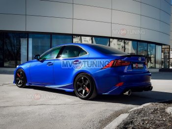 Накладки на пластиковые пороги (сплиттеры) MV-tuning Lexus IS250  XE30 седан (2013-2016) дорестайлинг